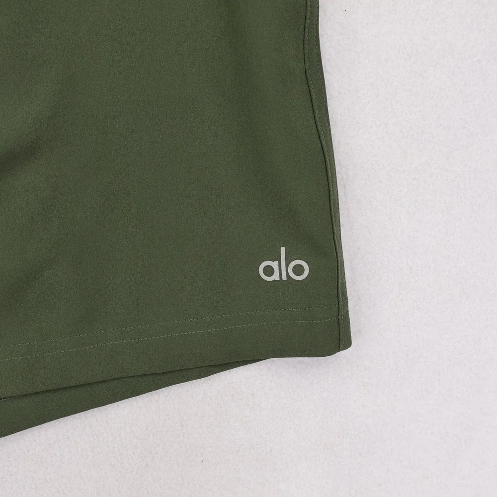 Alo Shorts Mens Large Green Drawstring Athletic Swim Hybrid Board Quick Dry - Picture 3 of 13